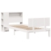Cama con estantería sin colchón madera maciza de pino 90x190 cm
