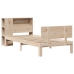 Cama con estantería sin colchón madera maciza de pino 90x200 cm