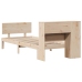 Cama con estantería sin colchón madera maciza de pino 90x200 cm