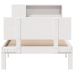Cama con estantería sin colchón madera maciza blanco 90x200 cm