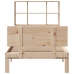 Cama con estantería sin colchón madera maciza de pino 90x190 cm