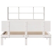 Cama con estantería sin colchón madera maciza blanca 140x190 cm