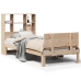 Cama con estantería sin colchón madera maciza de pino 90x200 cm