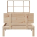 Cama con estantería sin colchón madera maciza de pino 90x200 cm