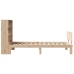 Cama con estantería sin colchón madera maciza de pino 90x200 cm