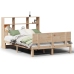 Cama con estantería sin colchón madera maciza de pino 140x200cm