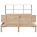 Cama con estantería sin colchón madera maciza de pino 140x200cm