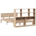 Cama con estantería sin colchón madera maciza de pino 140x200cm