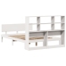 Cama con estantería sin colchón madera maciza blanca 140x200 cm