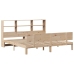 Cama con estantería sin colchón madera maciza de pino 180x200cm