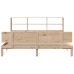 Cama con estantería sin colchón madera maciza de pino 180x200cm
