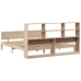 Cama con estantería sin colchón madera maciza de pino 180x200cm