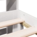 Cama con estantería sin colchón madera maciza blanca 140x190 cm
