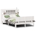 Cama con estantería sin colchón madera maciza blanca 140x200 cm