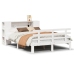 Cama con estantería sin colchón madera maciza blanca 120x200 cm
