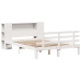 Cama con estantería sin colchón madera maciza blanca 120x200 cm