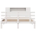 Cama con estantería sin colchón madera maciza blanca 120x200 cm