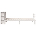 Cama con estantería sin colchón madera maciza blanca 75x190 cm