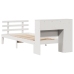 Cama con estantería sin colchón madera maciza blanca 75x190 cm