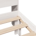 Cama con estantería sin colchón madera maciza blanca 75x190 cm
