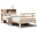 Cama con estantería sin colchón madera maciza de pino 90x200 cm