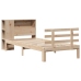 Cama con estantería sin colchón madera maciza de pino 90x200 cm