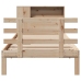Cama con estantería sin colchón madera maciza de pino 90x200 cm