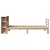 Cama con estantería sin colchón madera maciza de pino 90x200 cm