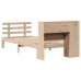 Cama con estantería sin colchón madera maciza de pino 90x200 cm