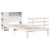 Cama con estantería sin colchón madera maciza blanco 90x200 cm