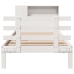 Cama con estantería sin colchón madera maciza blanco 90x200 cm