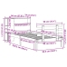 Cama con estantería sin colchón madera maciza blanco 90x200 cm