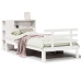 Cama con estantería sin colchón madera maciza blanca 100x200 cm