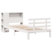 Cama con estantería sin colchón madera maciza blanca 100x200 cm