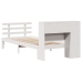 Cama con estantería sin colchón madera maciza blanca 100x200 cm