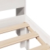 Cama con estantería sin colchón madera maciza blanca 100x200 cm