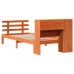 Cama con estantería sin colchón madera maciza marrón 75x190 cm