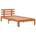 Cama con estantería sin colchón madera maciza marrón 75x190 cm