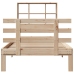 Cama con estantería sin colchón madera maciza de pino 90x200 cm