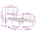 Cama con estantería sin colchón madera maciza de pino 90x200 cm