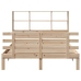 Cama con estantería sin colchón madera maciza de pino 120x200cm