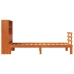 Cama con estantería sin colchón madera maciza marrón 90x190 cm