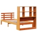 Cama con estantería sin colchón madera maciza marrón 90x190 cm