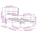 Cama con estantería sin colchón madera maciza marrón 90x190 cm