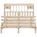 Cama con estantería sin colchón madera maciza de pino 140x200cm