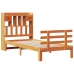 Cama con estantería sin colchón madera maciza marrón 75x190 cm