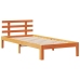 Cama con estantería sin colchón madera maciza marrón 75x190 cm