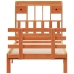 Cama con estantería sin colchón madera maciza marrón 100x200 cm