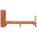 Cama con estantería sin colchón madera maciza marrón 100x200 cm