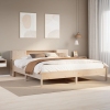 Cama con estantería sin colchón madera maciza de pino 200x200cm